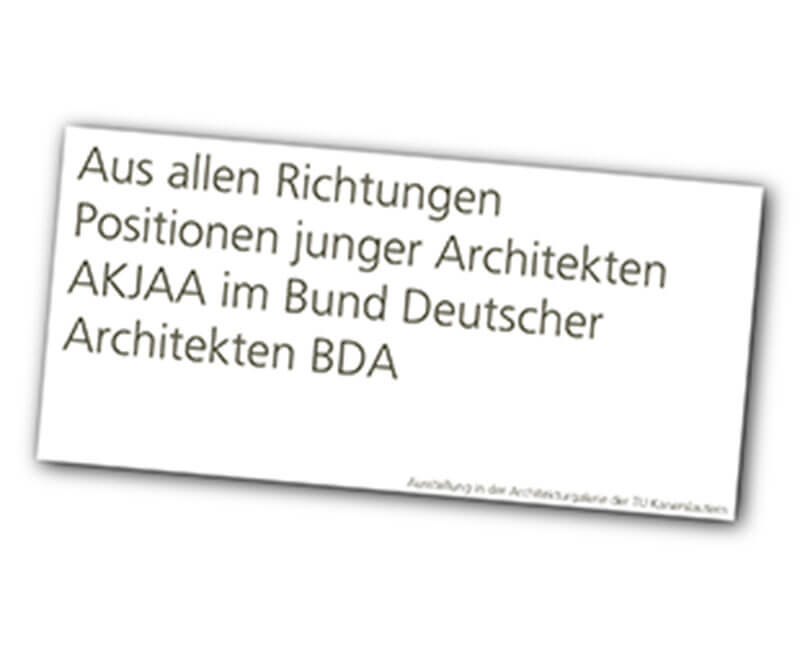 Einblicke in die Positionen junger Architekten „Aus allen Richtungen“. (Grafik: DABonline)