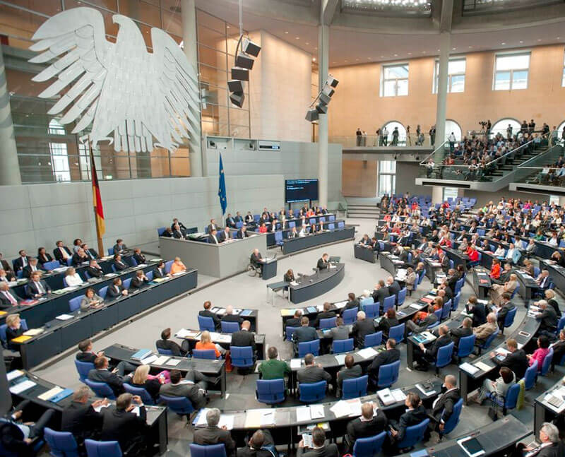 Blick in den Plenarsaal des Bundestages. (Foto: Bundestag/Unger)