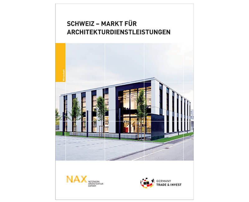 Kostenlos erhältlich: die neue Broschüre zum Wettbewerb in der Schweiz. (Cover: NAX/GTAI)