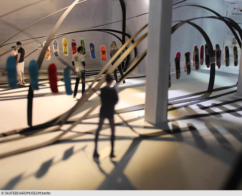 Studentische Ausstellungskonzepte für das Berliner Skateboardmuseum werden im „Stattbad“ gezeigt. (Foto: SKATEBOARDMUSEUM.berlin)