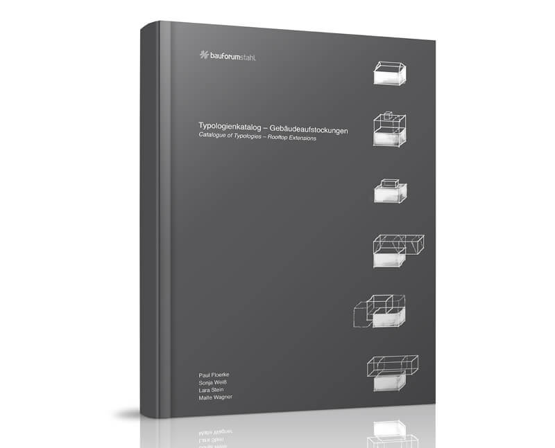 Zum Download bereit: die gesammelten Beispiele der Gebäudeaufstockung. (Cover: bauforumstahl)