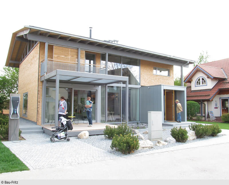 Das Ökohaus Alpenchic von Bau-Fritz überzeugt durch ein effizientes Energiekonzept ohne übertrieben HighTech-mäßig zu wirken.
