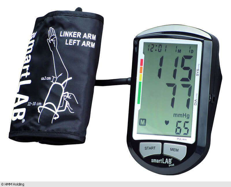 Funkendes Blutdruckmessgerät für Telemonitoring (Foto: HMM Holding)