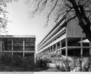 Die Ingenieurschule in Ulm, entworfen von Bruno Lambart. (Foto: A:AI Archiv für Architektur und Ingenieurbaukunst NRW)