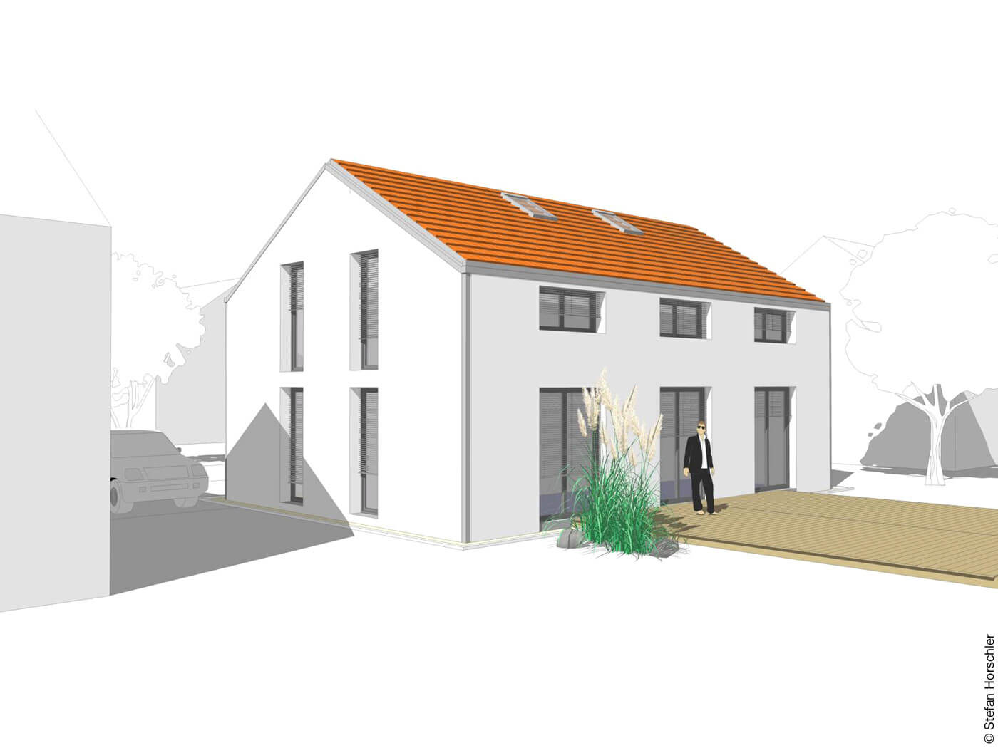 Visualisierung eines Einfamilienhauses