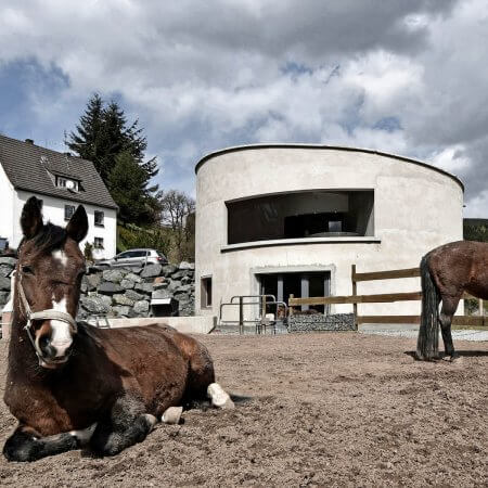 Villa F von Christoph Hesse mit Pferden
