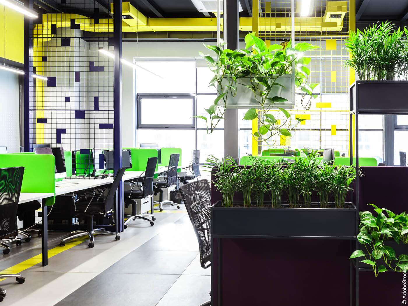 Modernes Büro mit Pflanzen