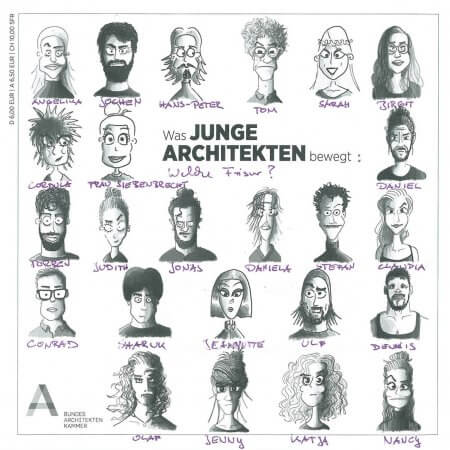DAB Titelblatt: Was junge Architekten bewegt mit handgeschriebenen Vornamen