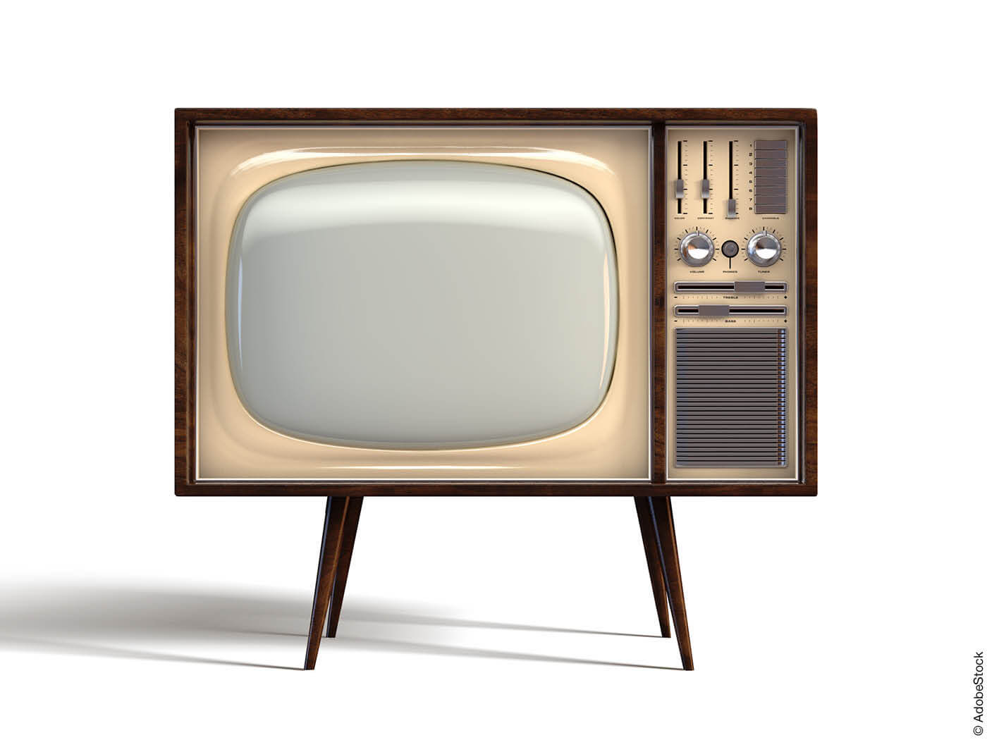 Retro-Fernseher auf Füßen