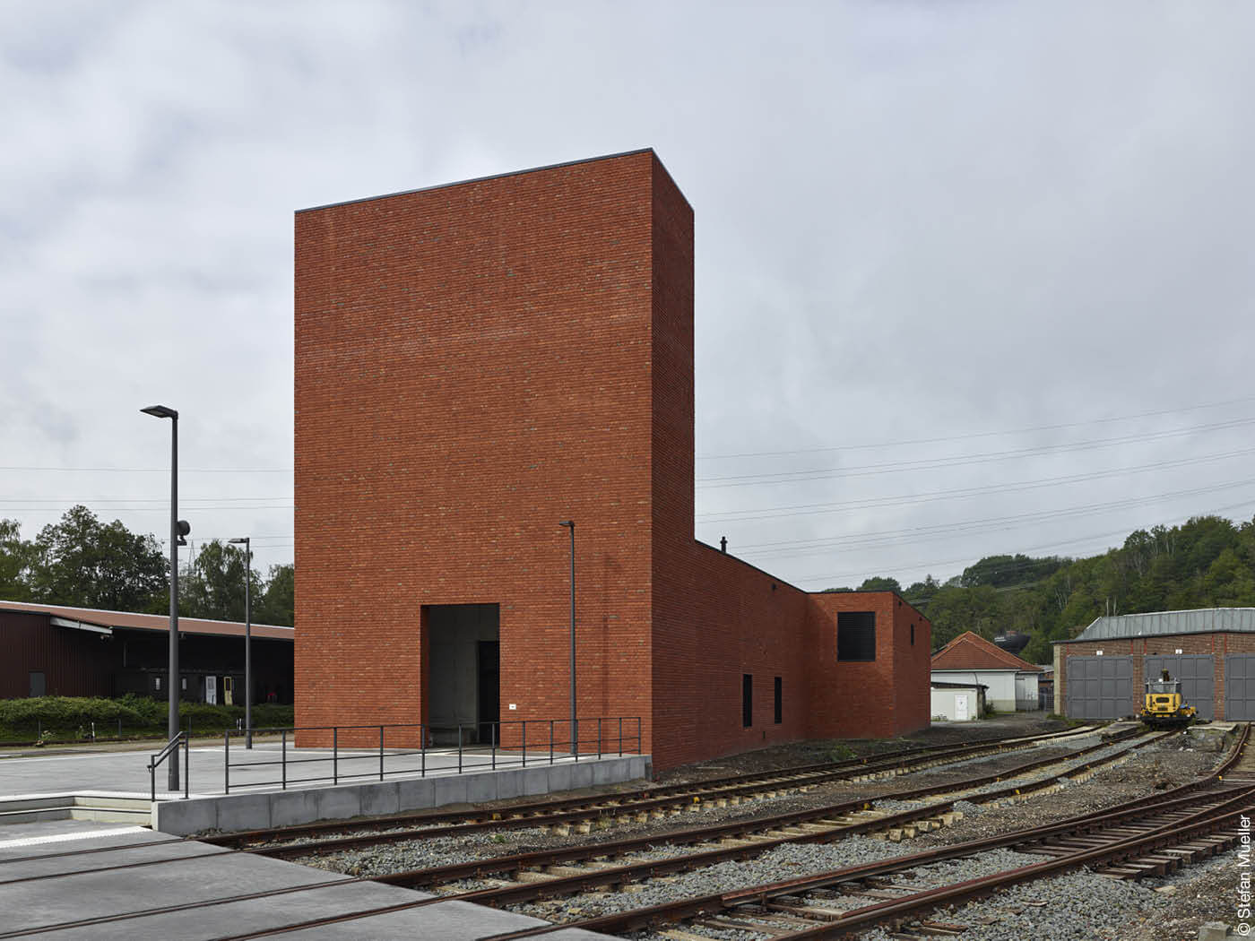 Eisenbahnmuseum Bochum mit Klinkerfassade