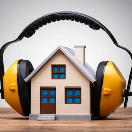 kleines Haus mit Gehörschutz
