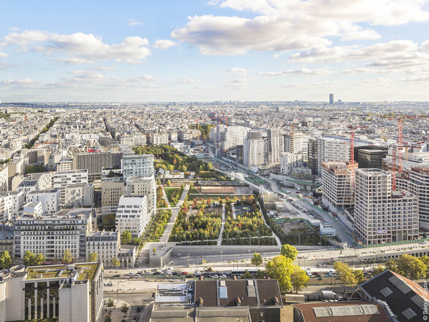 Luftbild von Paris Clichy Batignolles