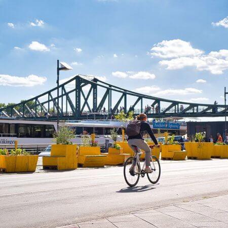 Fahrradfahrer am Mainkai