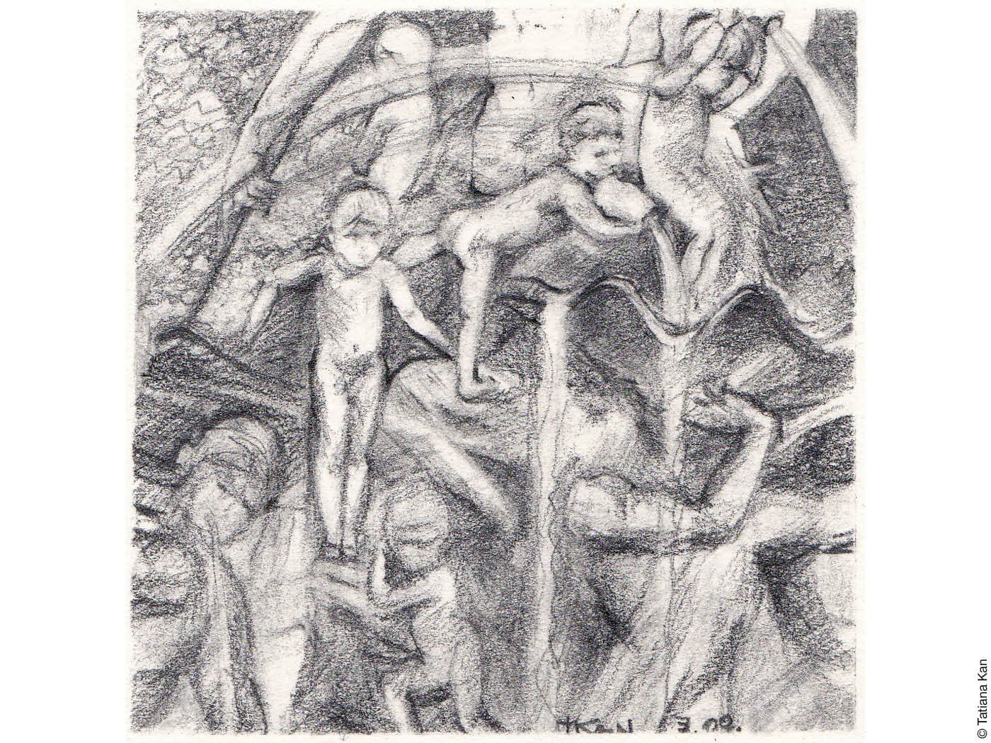 Zeichnung Schmuckdetail Neptunbrunnen