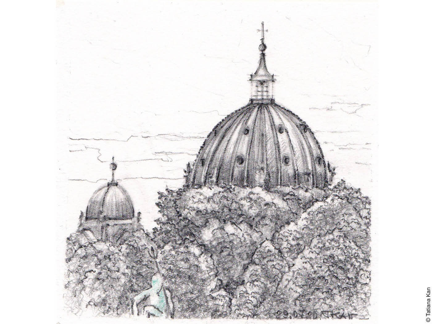 Zeichnung Kuppel Berliner Dom