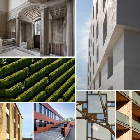 Collage mit Architekturfotographien