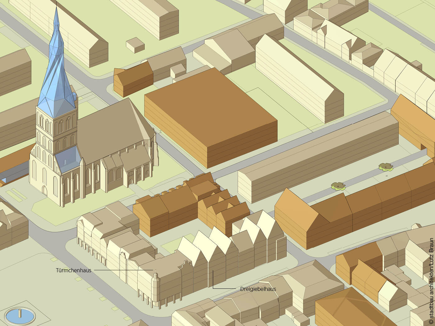 3D Plan Anklam Stadtzentrum