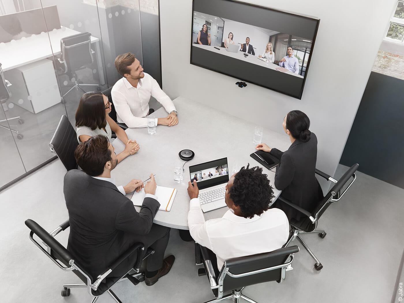 Videokonferenz in einem Büro