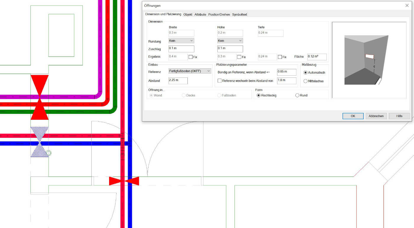 Screenshot Installationsplanung