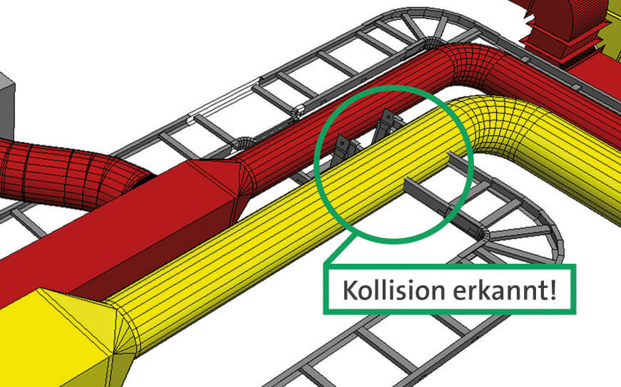 Lüftungskanäle in BIM Modell