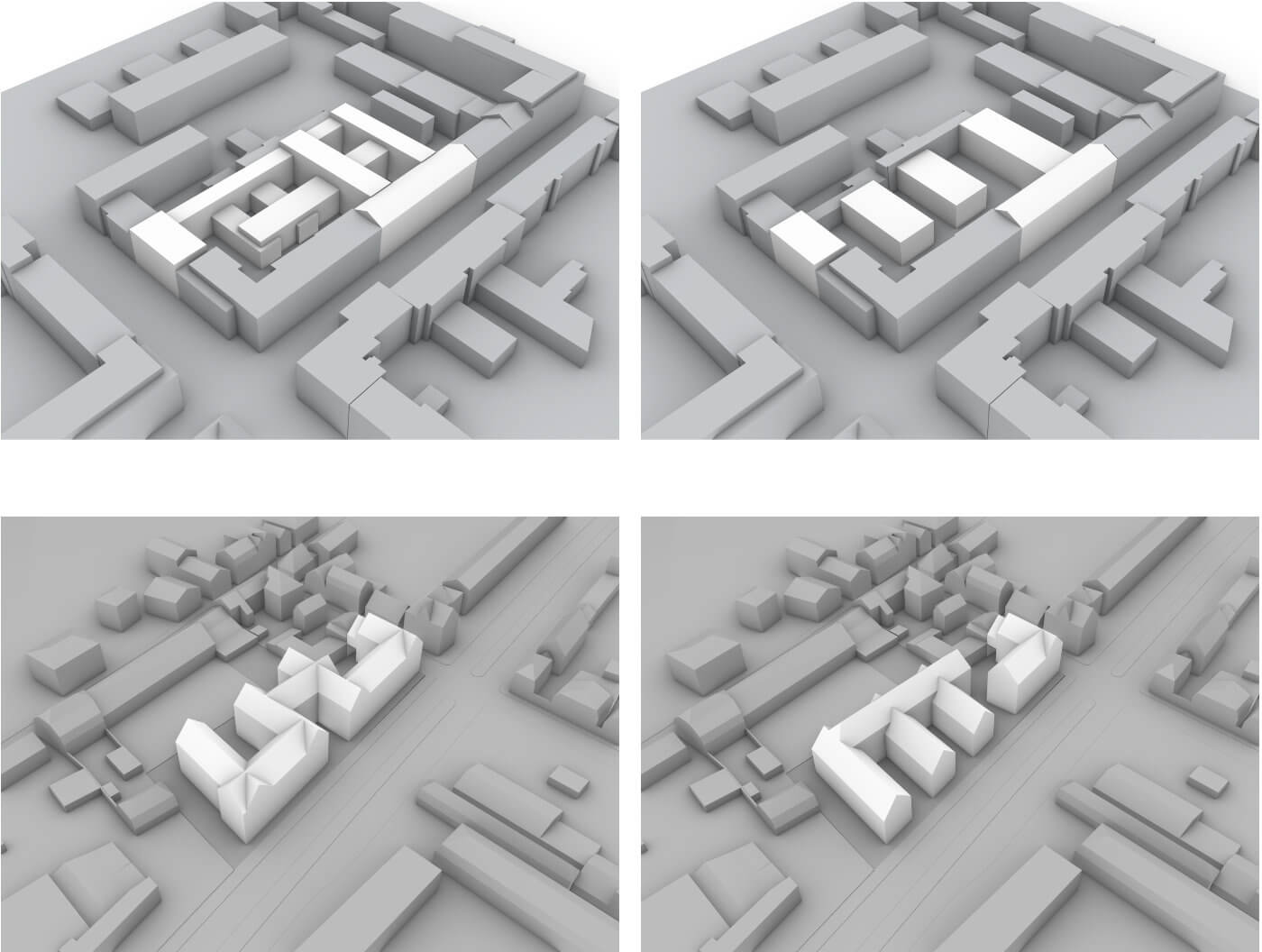 Stadtmodell mit Bauvarianten mit KI