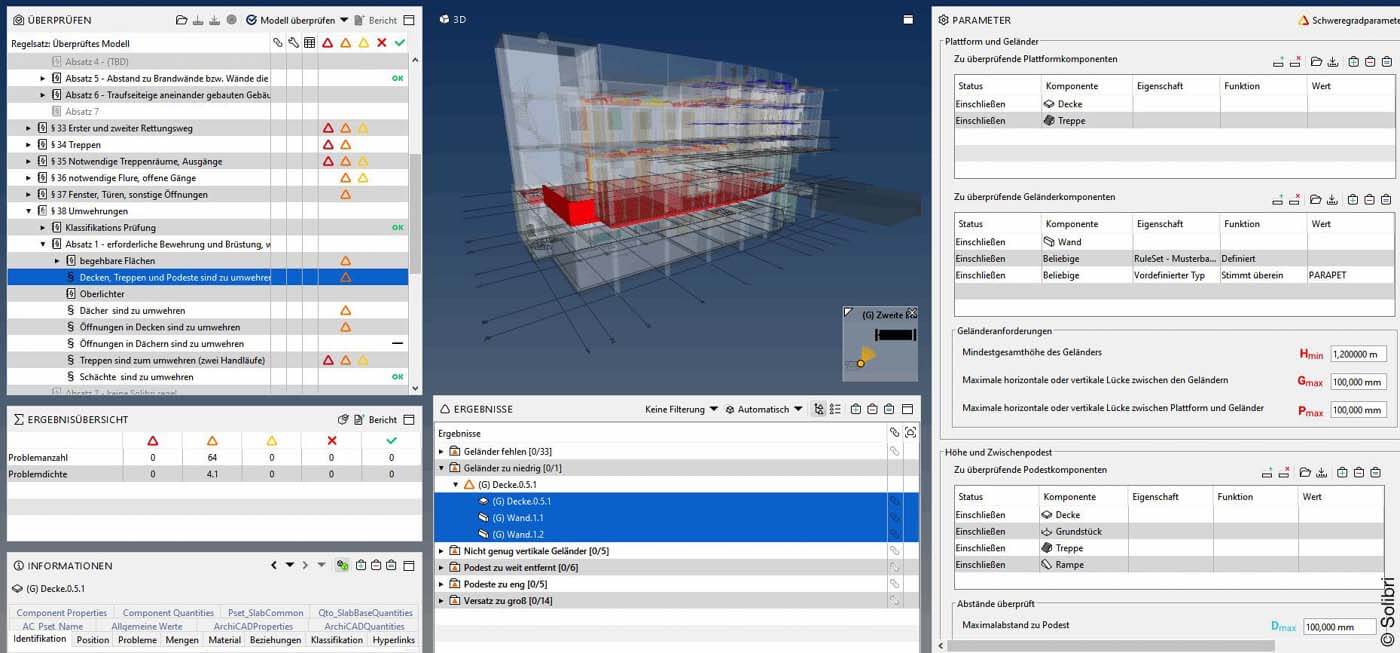 Programm Solibri für BIM-Qualitätskontrolle