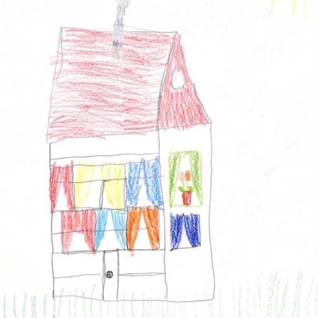 Kinderzeichnung von einem Haus