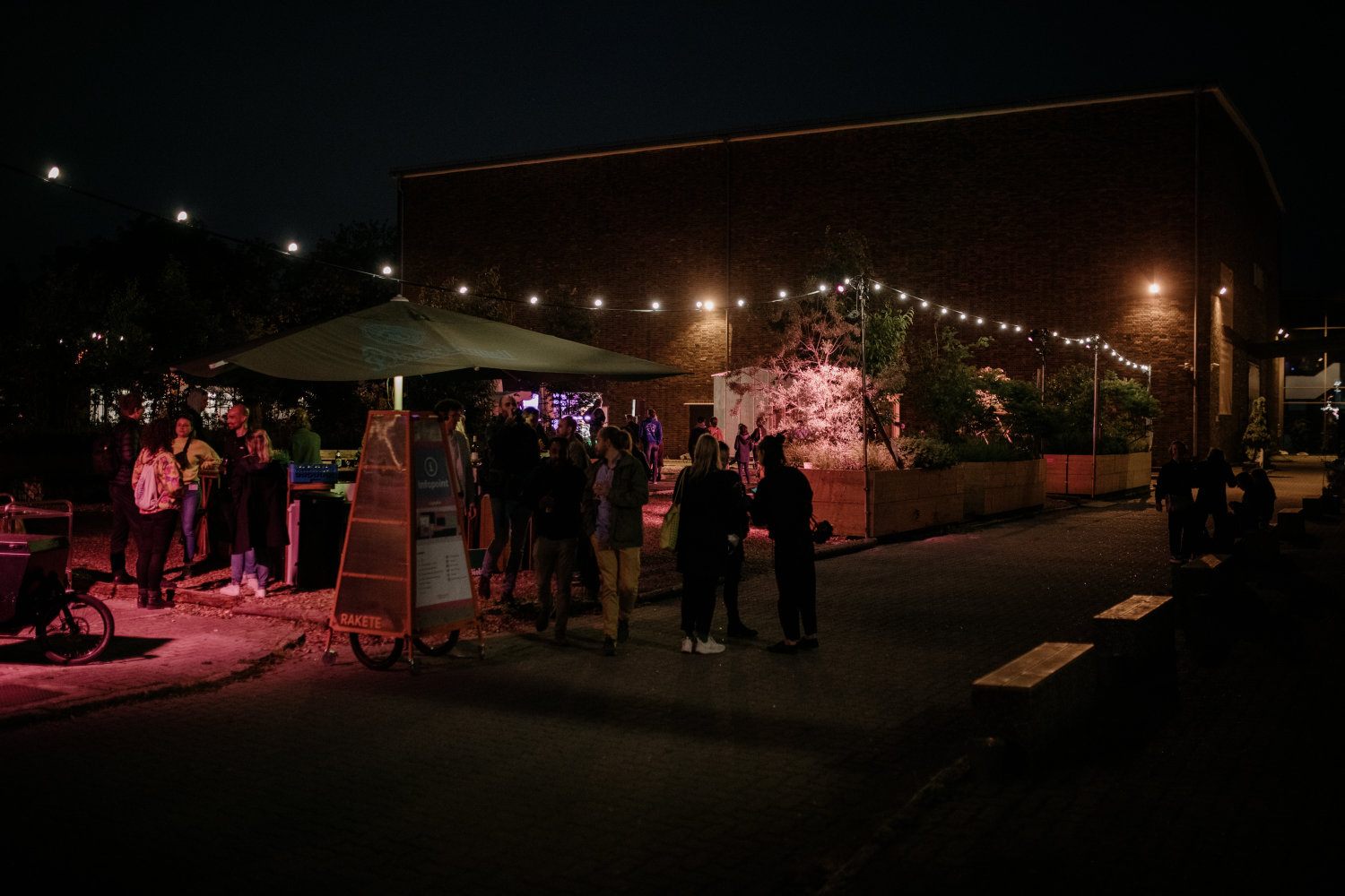 Abendstimmung beim Bauwende Festival