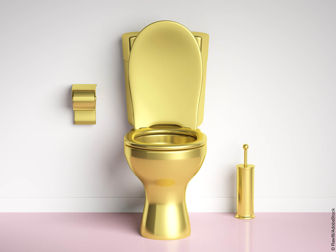 Eine goldene Toilette
