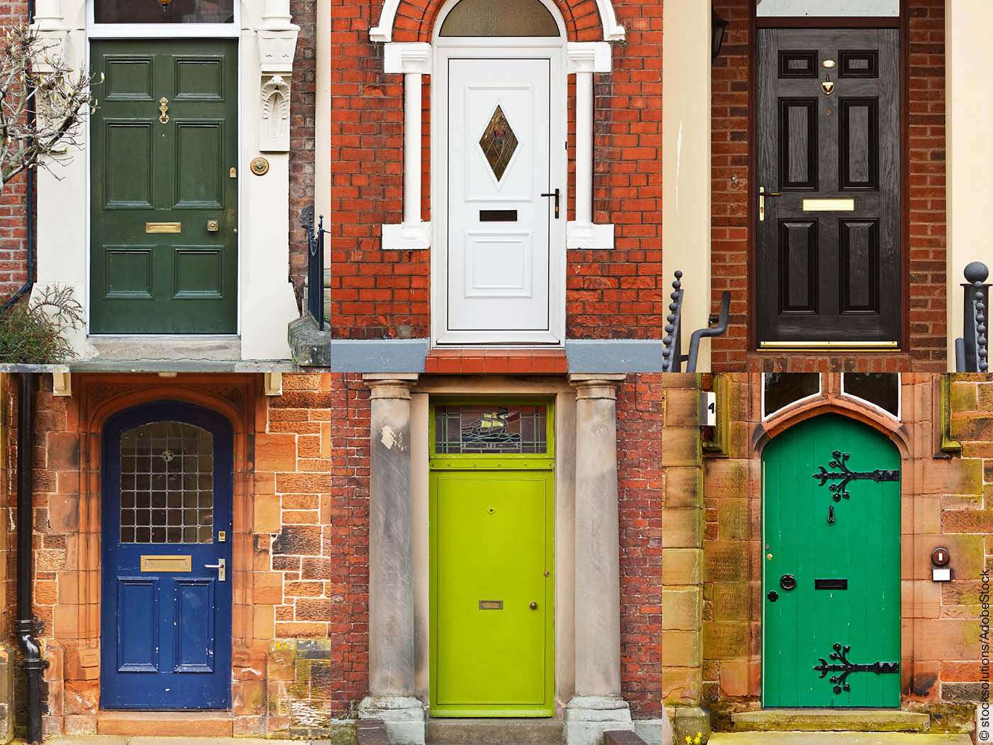 Haustüren in verschiedenen Farben