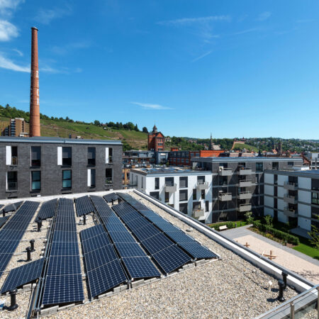 Solaranlage auf Quartiersdach