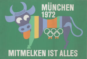 Plakat Olympia 1972 mit Kuh