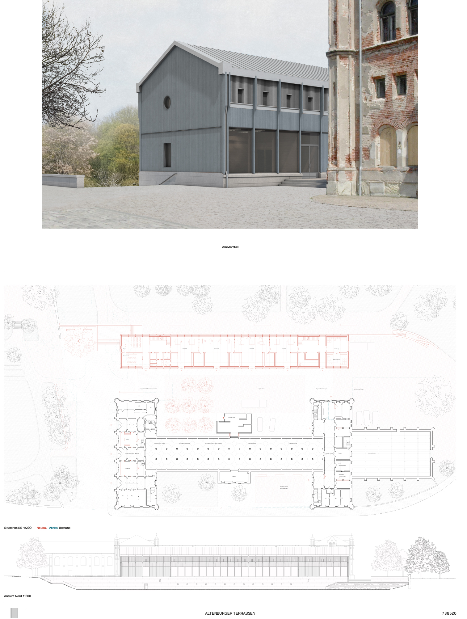 Studierendenentwurf für die Messeakademie denkmal
