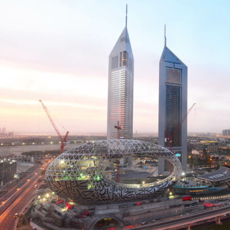 Museum of the Future Dubai Stahltragwerk im Bau