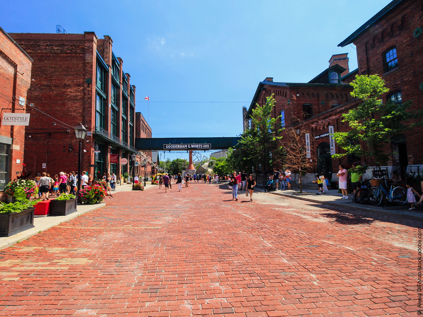 Straße des Distillery Districts in Toronto