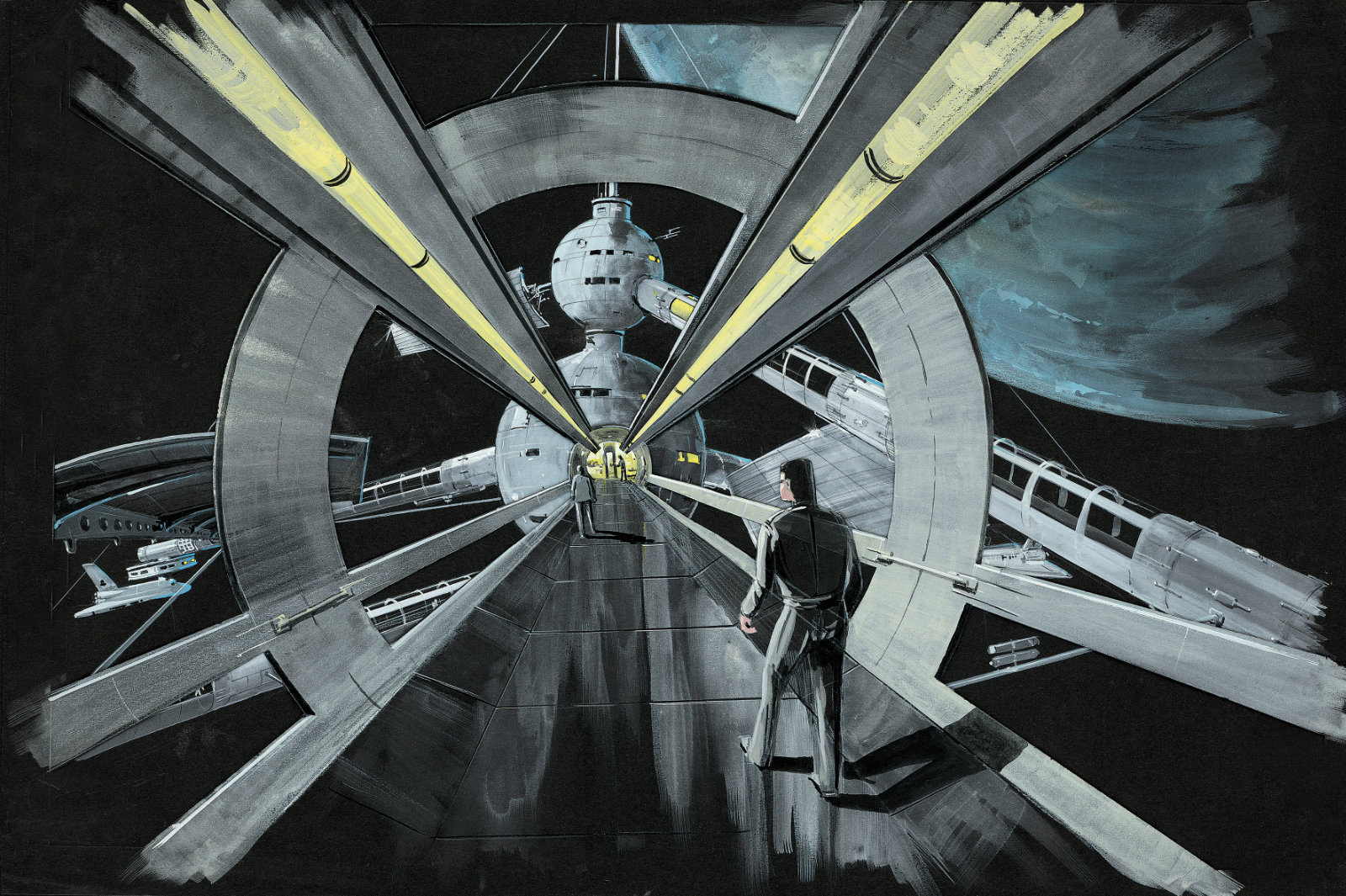 Zeichnung Raumschiff aus James Bond Film