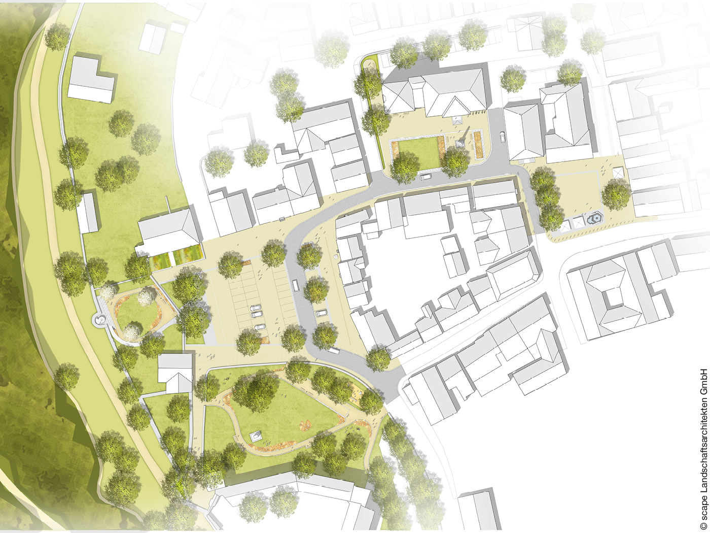 Lageplan Altstadt Blomberg mit Grünflächen