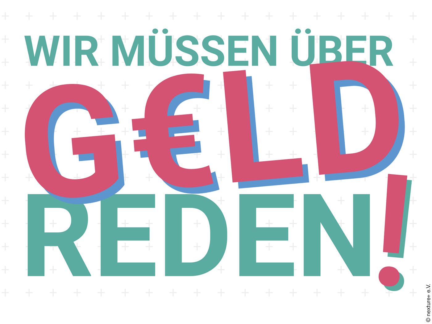 Grafik mit dem Text "Wir müssen über Geld reden!"