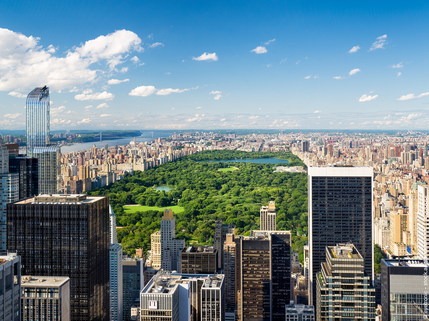 Der Central Park aus der Luftperspektive