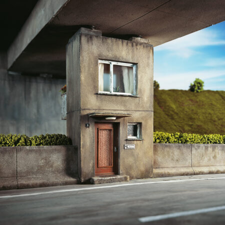 Modell von Frank Kunert Haus in einem Brückenpfeiler