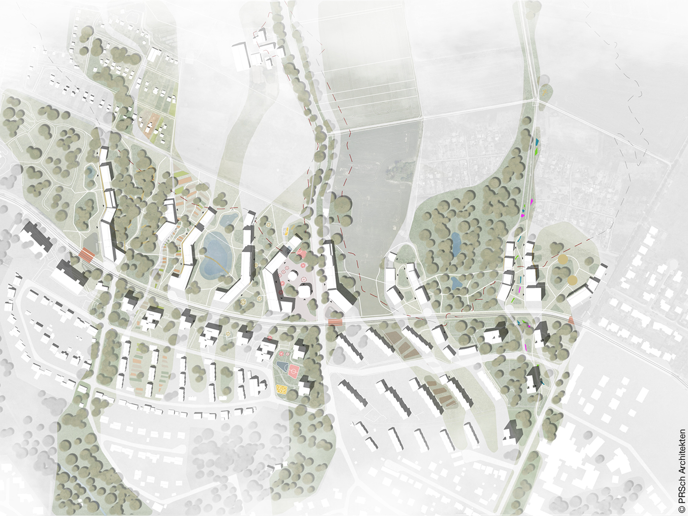 Der Lageplan des Projekts "SEX in the city" für ein Quartier in Kassel