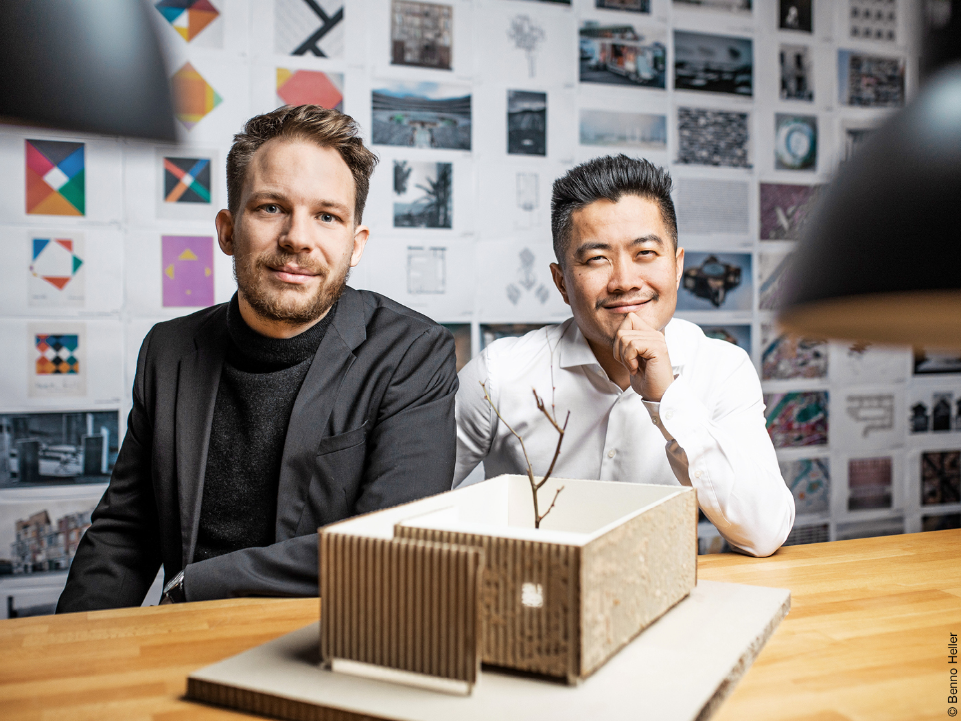 Florian Kaiser (l.) und Guobin Shen vom Architekturbüro Kaiser Shen.