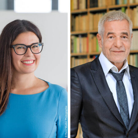 Ruth Schagemann der Architektenkammer Baden-Württemberg und BAK-Vizepräsident Ralf Niebergall