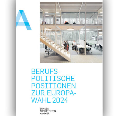 Heftcover Positionen zur Europawahl mit offener Bürolandschaft