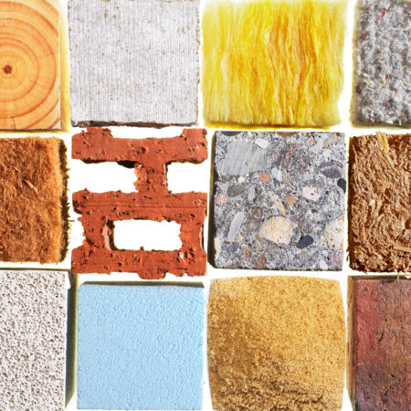 Verschiedene Baumaterialen