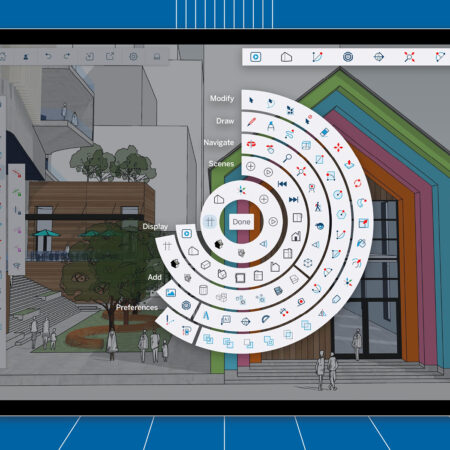 Screen mit Software SketchUp von Trimble