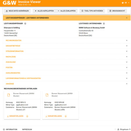 E-Rechnungsviewer
