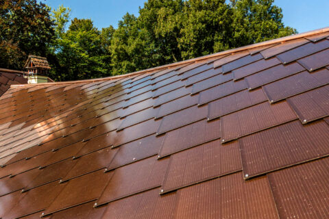 Farbige Solar-Dachziegel