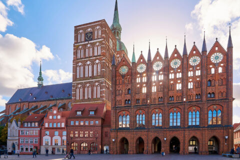 Rathaus am Alten Markt in Stralsund